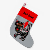 Dag van het dode Kat Gepersonaliseerd Kleine Kerstsok (Voorkant (Hangend))