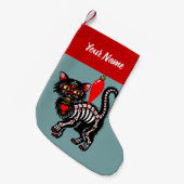 Dag van het Dode Kat Gepersonaliseerd Kleine Kerstsok (Voorkant (Hangend))