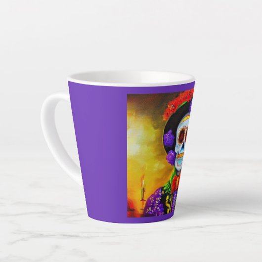 Dag van het Dode Man 1 Latte Mok (Linkerhoek)