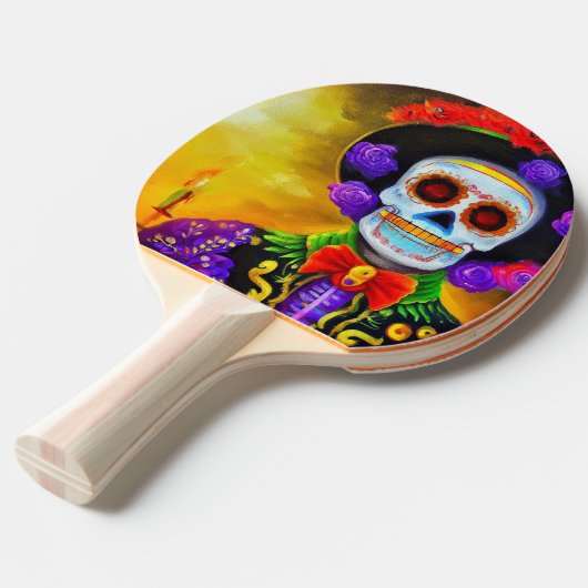 Dag van het Dode Man (1) Tafeltennisbatje (Voorkant Gekanteld)