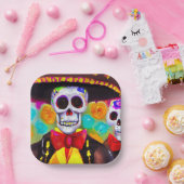 Dag van het Dode Man 2 Papieren Bordje (Feest)