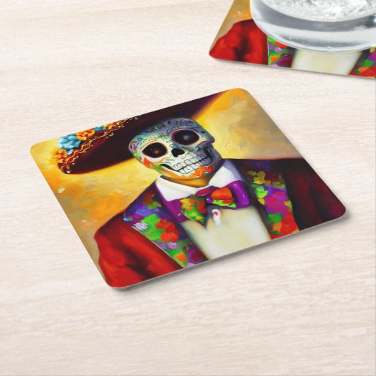 Dag van het Dode Man 3 Kartonnen Onderzetters (Schuin)