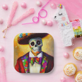Dag van het Dode Man 3 Papieren Bordje (Feest)