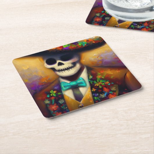 Dag van het Dode Man 4 Kartonnen Onderzetters (Schuin)