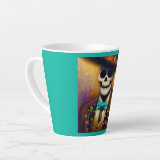 Dag van het Dode Man 4 Latte Mok (Linkerhoek)