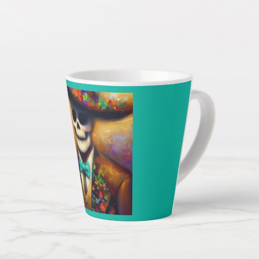 Dag van het Dode Man 4 Latte Mok (Rechterhoek)