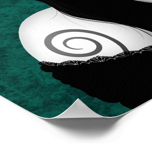 Dag van het dode meisje met Blauwgroen blauwe Roze Poster (Hoek)