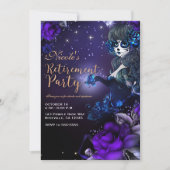 Dag van het Dode Meisje Paarse Blauwe Pensioen Par Kaart (Voorkant)