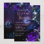 Dag van het Dode Meisje Paarse Blauwe Vrijgezellen Kaart (Voorkant / Achterkant)