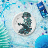 Dag van het dode mooie Suikermeisje Makeup Girl Papieren Bordje (Feest)