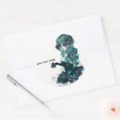 Dag van het dode mooie Suikermeisje Makeup Girl Ronde Sticker (Envelop)