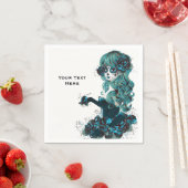 Dag van het dode mooie Suikermeisje Makeup Girl Servet (Insitu)