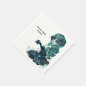 Dag van het dode mooie Suikermeisje Makeup Girl Servet (Hoek)