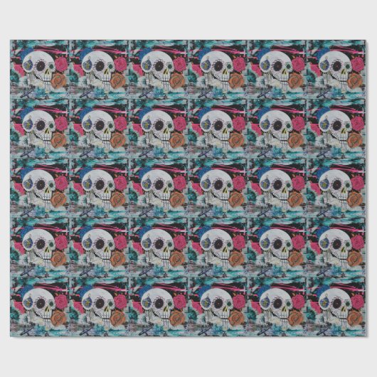 Dag van het dode omslagpapier cadeaupapier (Vlak)