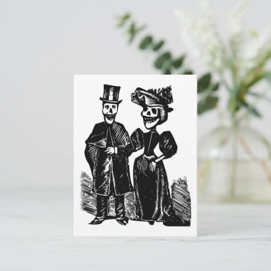 Dag van het dode paar briefkaart (Staand voorkant)