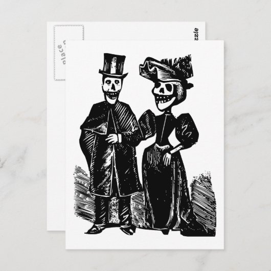 Dag van het dode paar briefkaart (Voorkant / Achterkant)