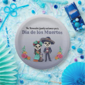 Dag van het dode paar en kat papieren bordje (Feest)