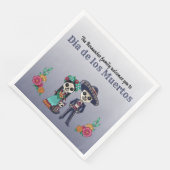 Dag van het dode paar en kat servet (Hoek)