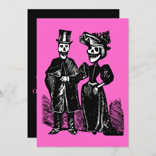 Dag van het dode paar kaart (Voorkant / Achterkant)