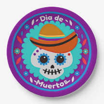 Dag van het dode Paarse blauw & Pet - Familie Kind