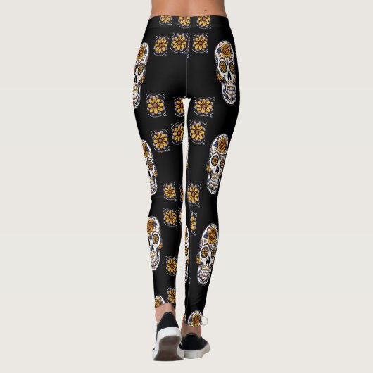 Dag van het dode patroon leggings (Achterkant)