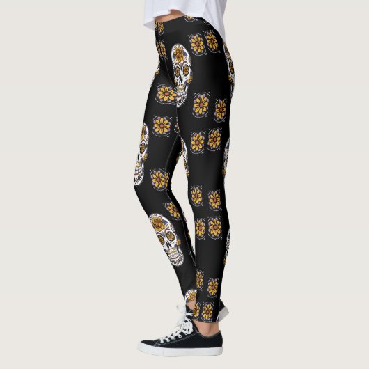 Dag van het dode patroon leggings (Links)