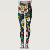 Dag van het dode patroon leggings (Voorkant)