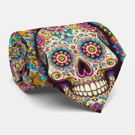 Dag van het dode patroon stropdas (Opgerold)