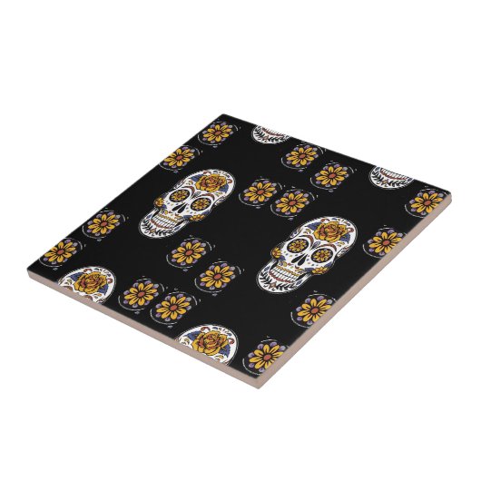 Dag van het dode patroon tegeltje (Zijkant)