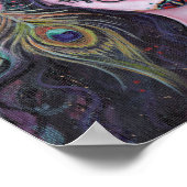 Dag van het dode poster met pauwveren (Hoek)