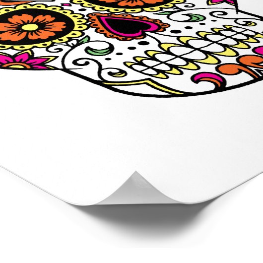 Dag van het dode Poster van de schedel (Hoek)