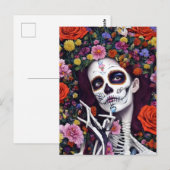 Dag van het dode skelet briefkaart (Voorkant / Achterkant)