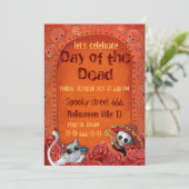 Dag van het dode skelet El Mariachi Band Kaart (Staand voorkant)