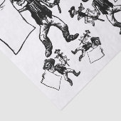 Dag van het Dode Skelet Etching Decoupage Collage Tissuepapier (Detail)