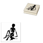 Dag van het dode skelet Jongen huisdier kat silhou Rubberstempel (Gestempeld)