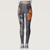 Dag van het Dode Skelet Leggings Aangepaste Schild (Voorkant)