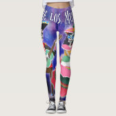 Dag van het dode skelet Mariachi Dancer Leggings (Voorkant)