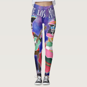 Dag van het dode skelet Mariachi Dancer Leggings