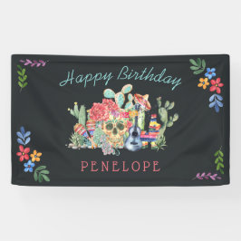 Dag van het dode thema Persoonlijke verjaardag Spandoek