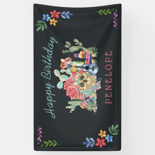 Dag van het dode thema Persoonlijke verjaardag Spandoek (Verticaal)