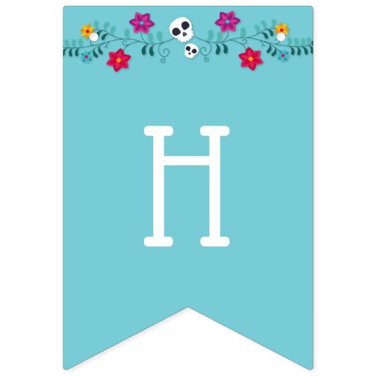 Dag van het Dode Thema Verjaardagsfeest Vlaggetjes (Tweede vlag)