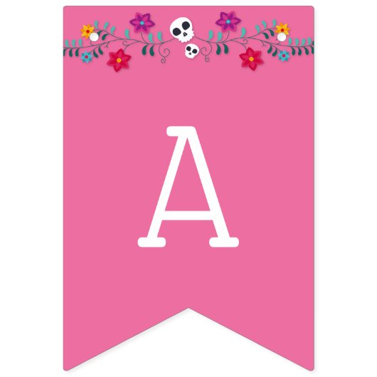 Dag van het Dode Thema Verjaardagsfeest Vlaggetjes (Derde vlag)