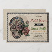 Dag van het dode vrijgezellenfeest 3 kaart (Voorkant / Achterkant)