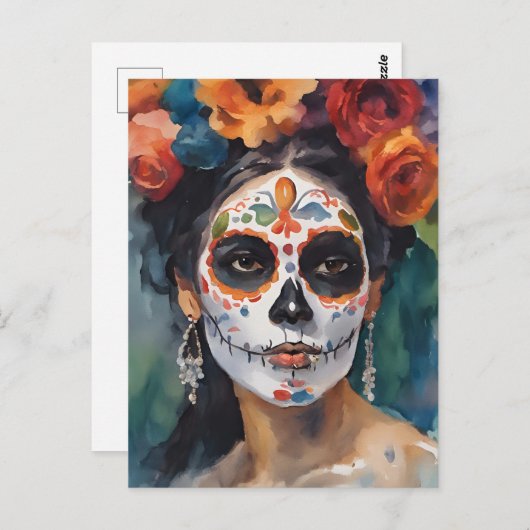 Dag van het Dode Vrouw Briefkaart (Voorkant / Achterkant)