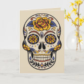 Dag van het dode wenskaart kaart (Gele Bloem)