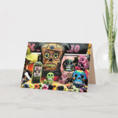 Dag van het dode wenskaart kaart (Voorkant)