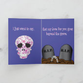Dag van het Dode Wenskaart Kaart (Binnen)