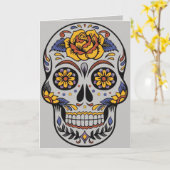 Dag van het dode wenskaart kaart (Gele Bloem)