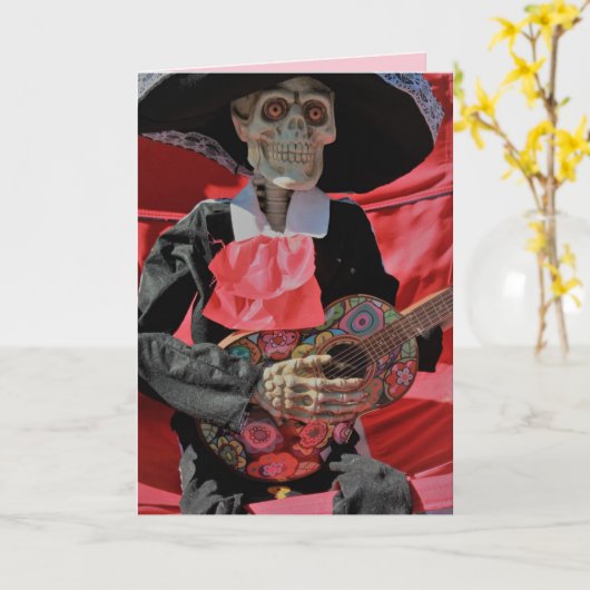 dag van het dode wenskaart kaart (Gele Bloem)