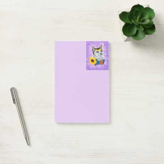Dag van het dode zonnebloem Suikerblok Post-it® Notes (Kantoor)